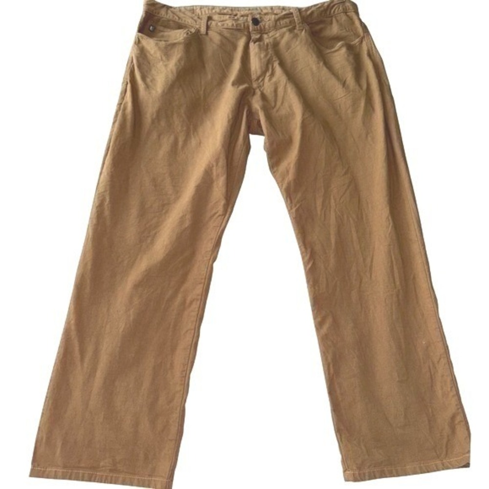 Linksoul Boardwalker Mens 38 Brown Chino 5 Pocket Stretch Performance Golf Pants